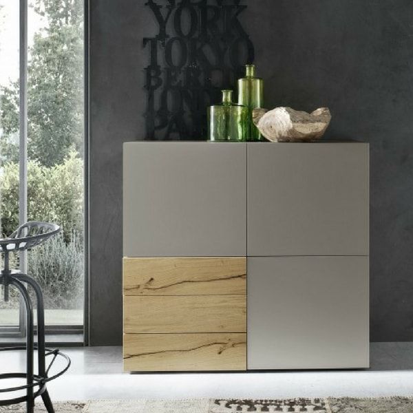 Credenza effetto Legno e Grigia Soggiorno