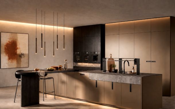 Composizione cucina con penisola