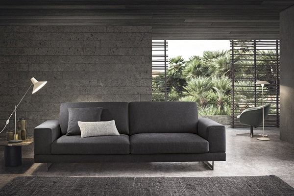Divano Lineare Grigio scuro
